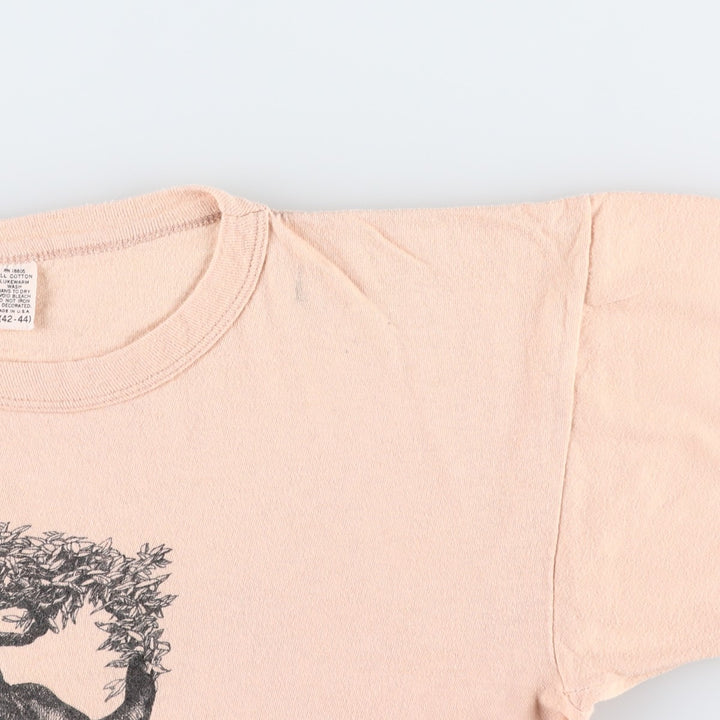 80s-90'S Battle Creek Outdoor Education Center Print T-Shirt, Made in USA, Men's Size L (Equivalent), Vintage cotton pink type Vintage Second Hand