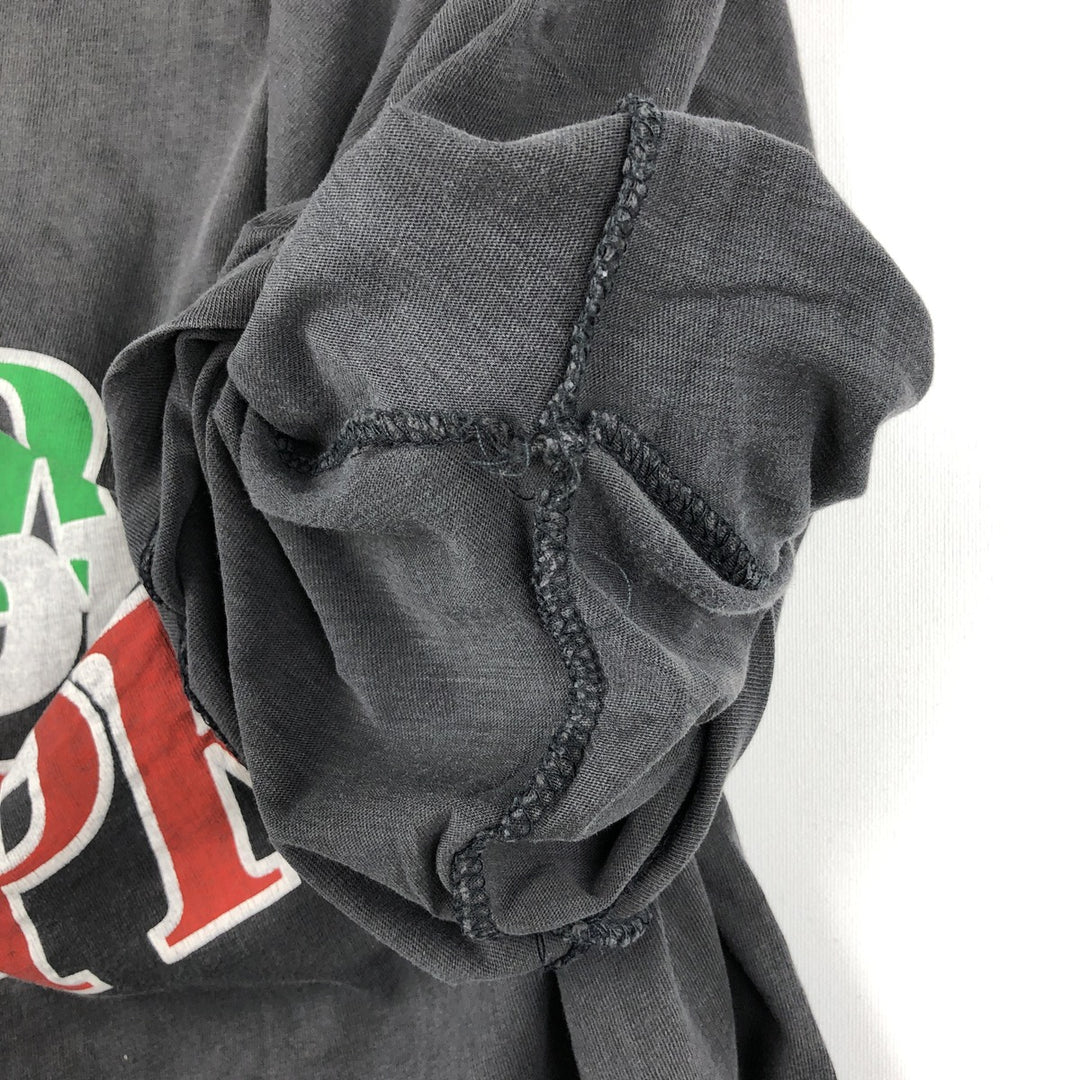 80'S Steering souvenir t-shirt, men's size XL equivalent, vintage. cotton black type Vintage Second Hand