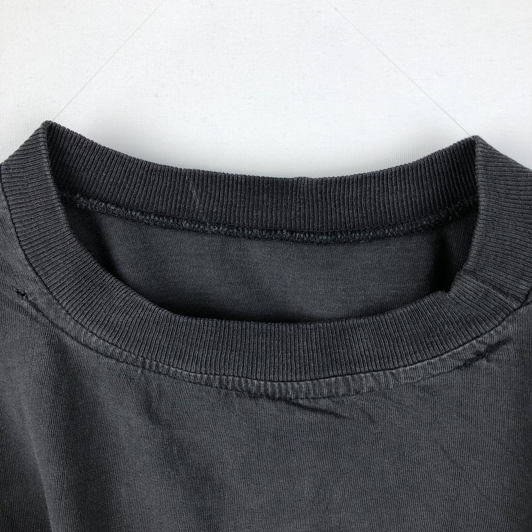 80'S Steering souvenir t-shirt, men's size XL equivalent, vintage. cotton black type Vintage Second Hand