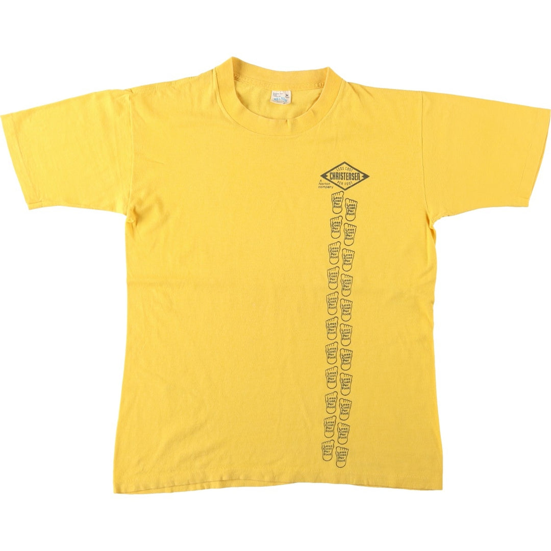 80s-90'S BELTON Christensen Diamond Products Advertising T-Shirt, Made in USA, Men's Size M (Equivalent), Vintage cotton yellow type Vintage Second Hand
