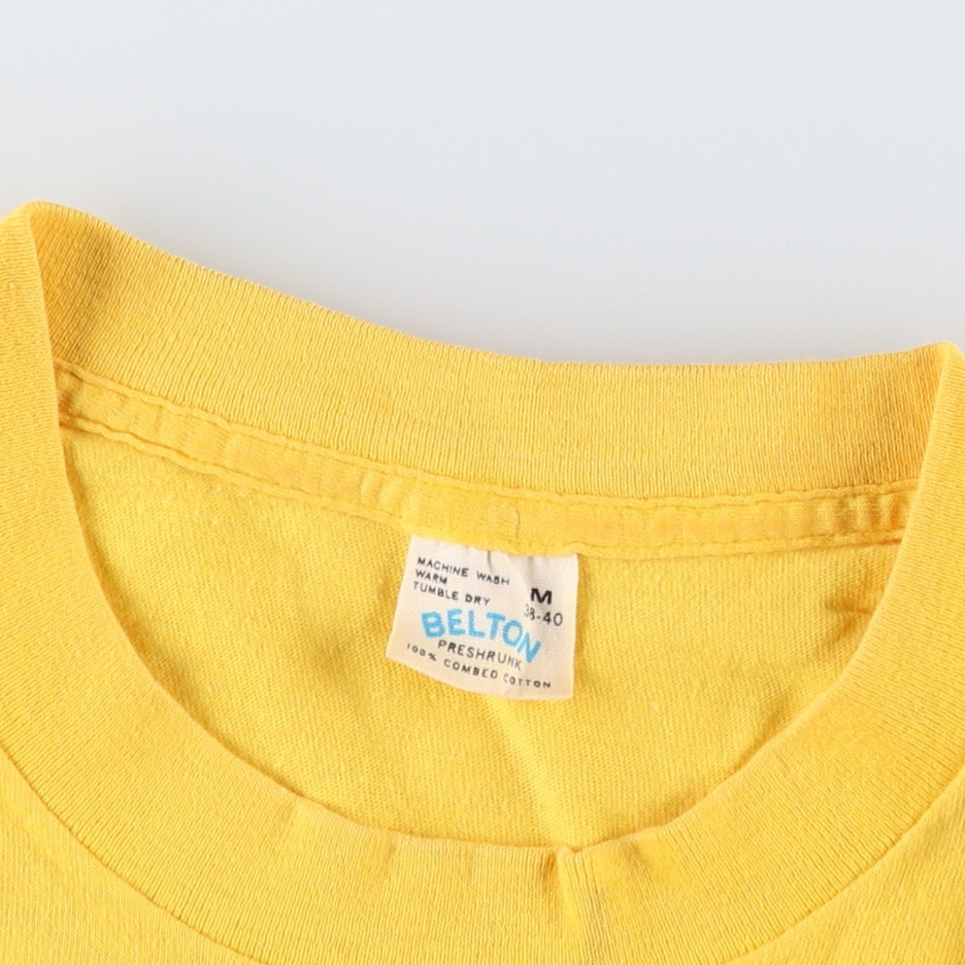 80s-90'S BELTON Christensen Diamond Products Advertising T-Shirt, Made in USA, Men's Size M (Equivalent), Vintage cotton yellow type Vintage Second Hand
