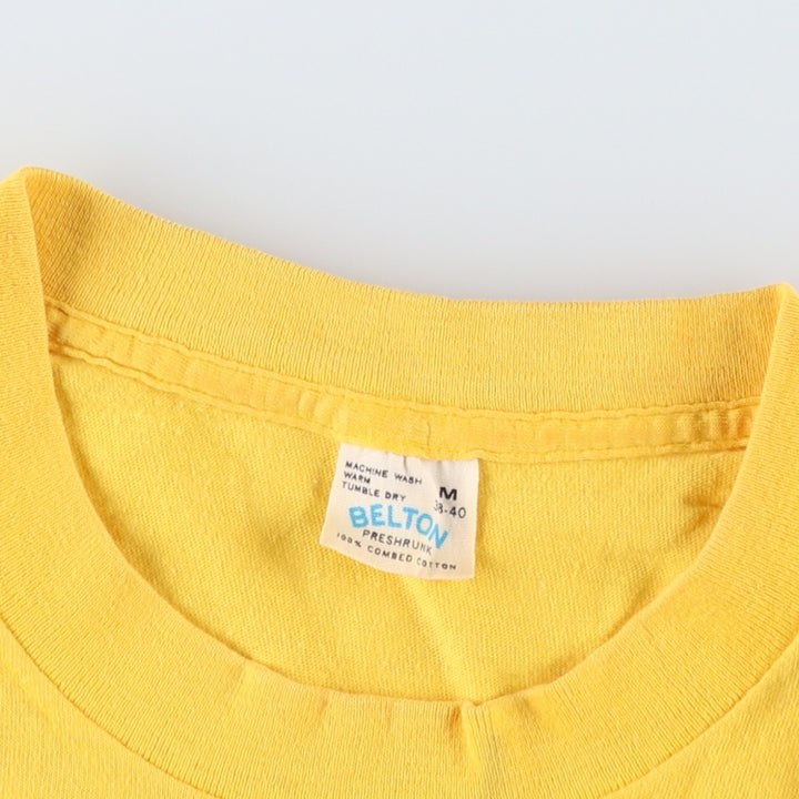 80s-90'S BELTON Christensen Diamond Products Advertising T-Shirt, Made in USA, Men's Size M (Equivalent), Vintage cotton yellow type Vintage Second Hand