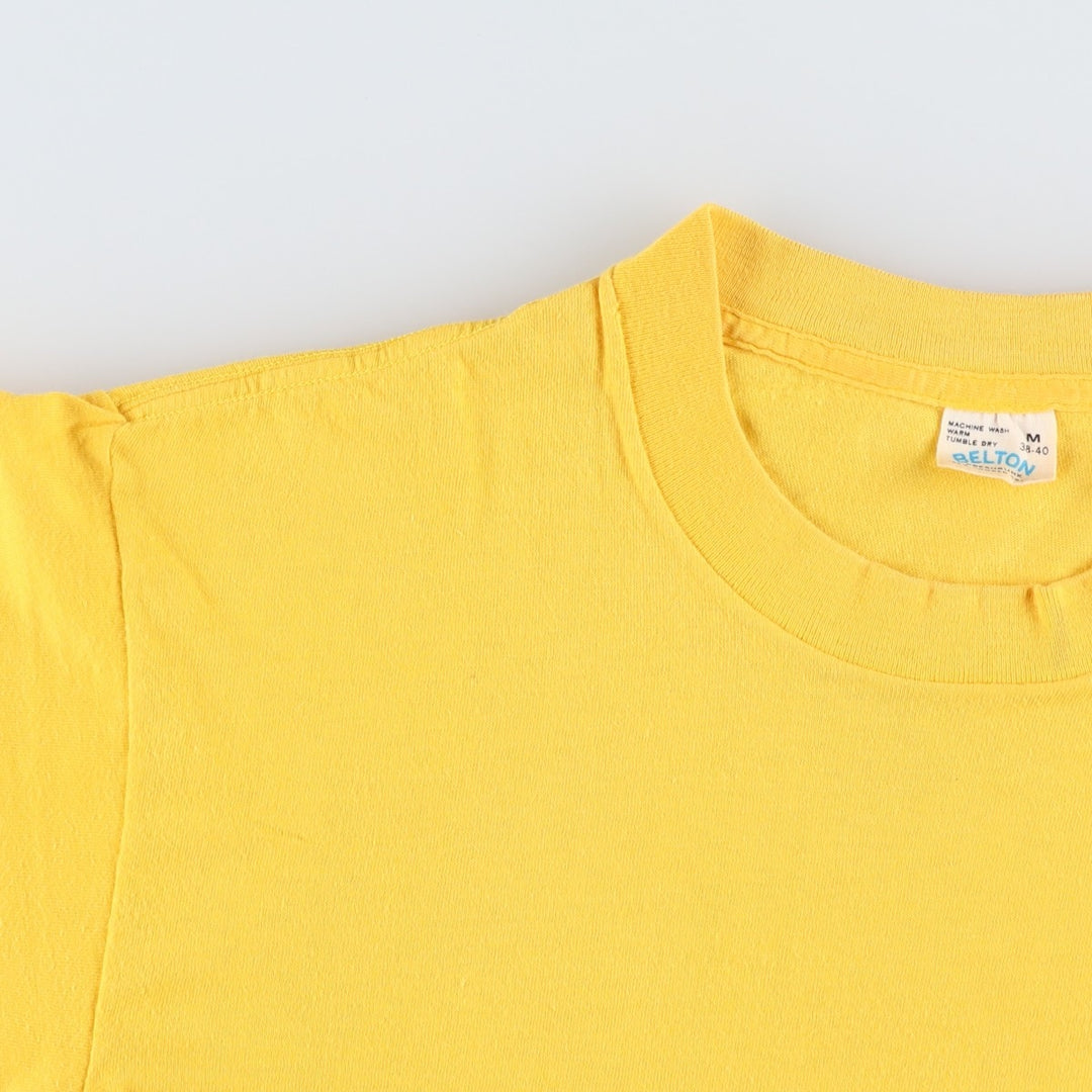 80s-90'S BELTON Christensen Diamond Products Advertising T-Shirt, Made in USA, Men's Size M (Equivalent), Vintage cotton yellow type Vintage Second Hand