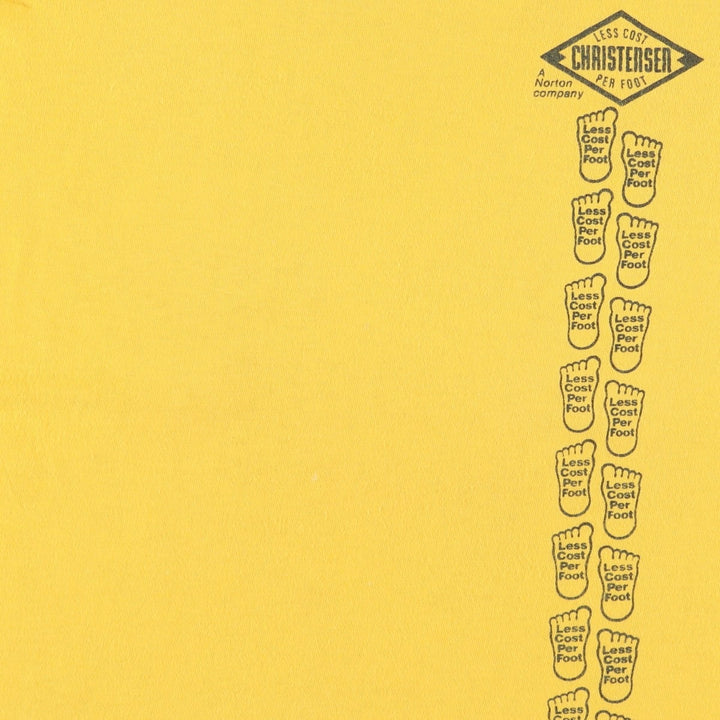 80s-90'S BELTON Christensen Diamond Products Advertising T-Shirt, Made in USA, Men's Size M (Equivalent), Vintage cotton yellow type Vintage Second Hand