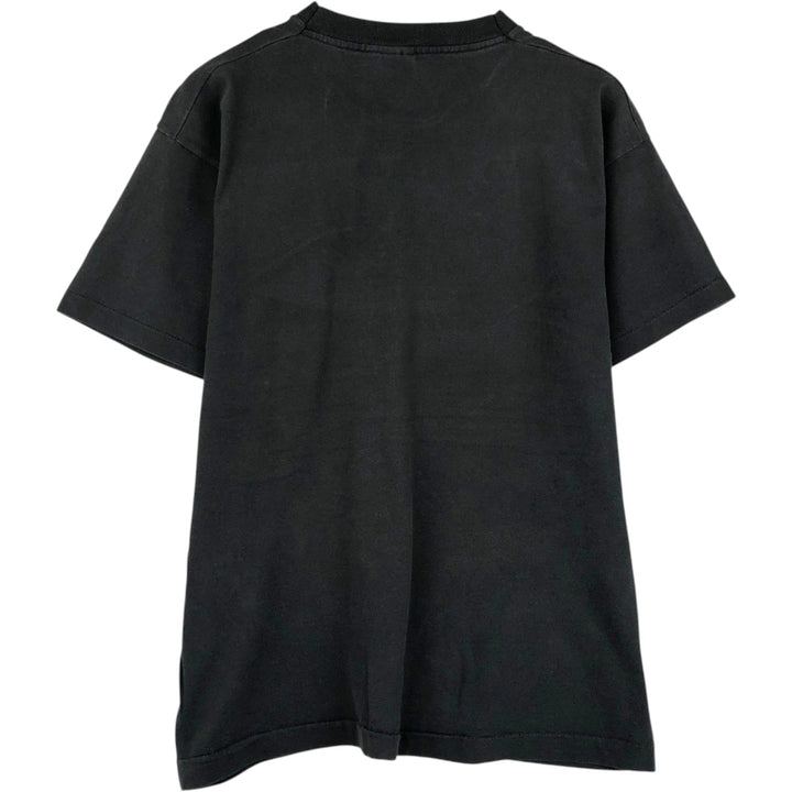 90'S Fruit of the Loom printed T-shirt, made in the USA, men's size L, vintage cotton black type Vintage Second Hand
