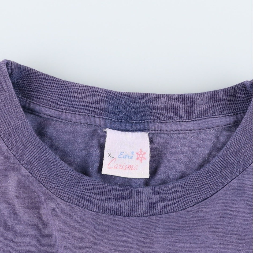 ~90'S Carisma ROMA Print T-Shirt, Men's XL equivalent, Vintage cotton purple type Vintage Second Hand