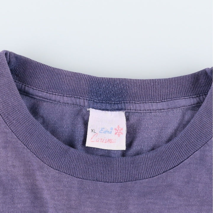 ~90'S Carisma ROMA Print T-Shirt, Men's XL equivalent, Vintage cotton purple type Vintage Second Hand