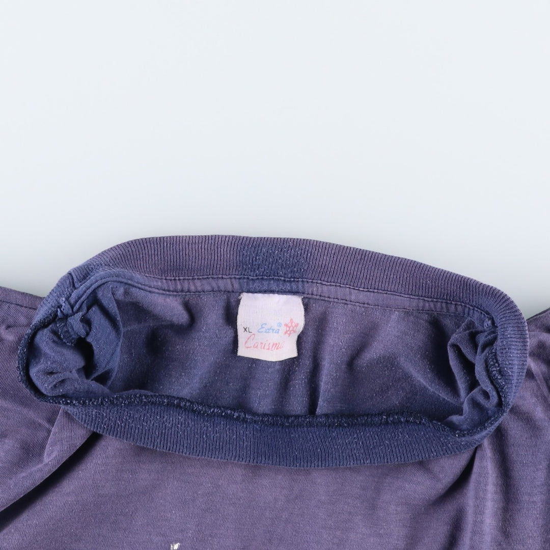 ~90'S Carisma ROMA Print T-Shirt, Men's XL equivalent, Vintage cotton purple type Vintage Second Hand