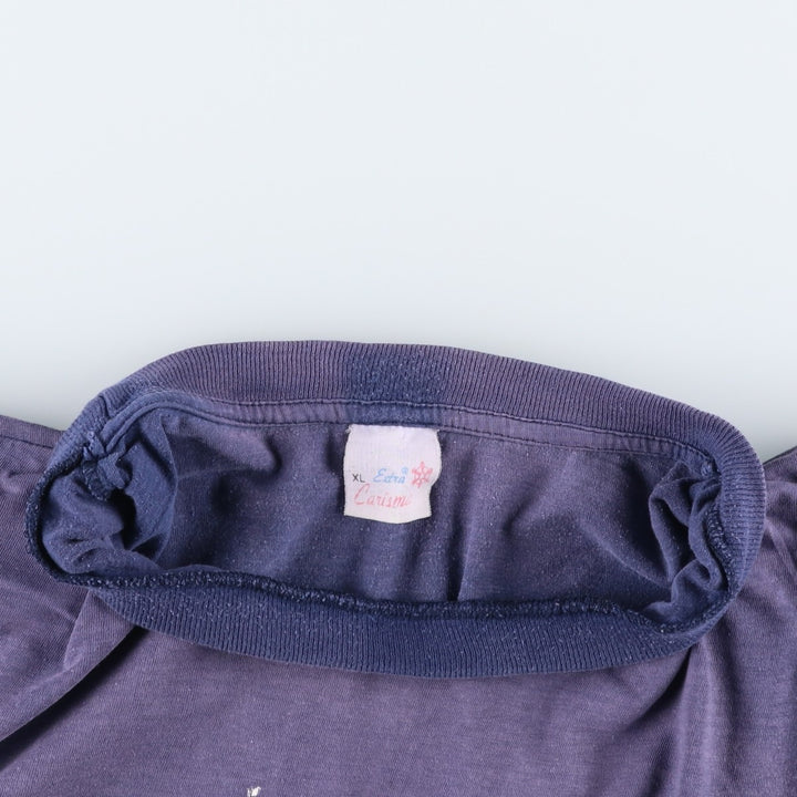~90'S Carisma ROMA Print T-Shirt, Men's XL equivalent, Vintage cotton purple type Vintage Second Hand