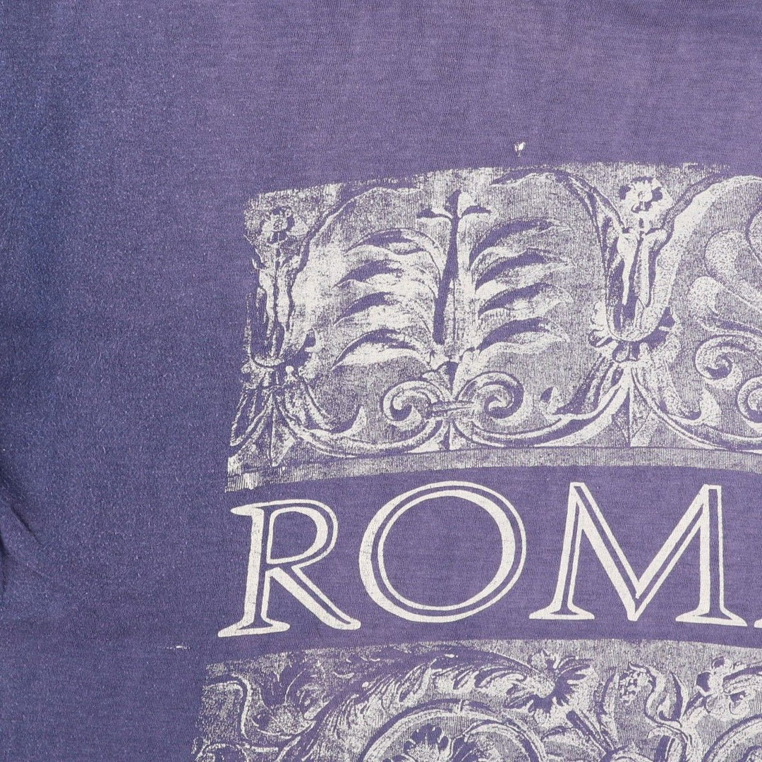 ~90'S Carisma ROMA Print T-Shirt, Men's XL equivalent, Vintage cotton purple type Vintage Second Hand