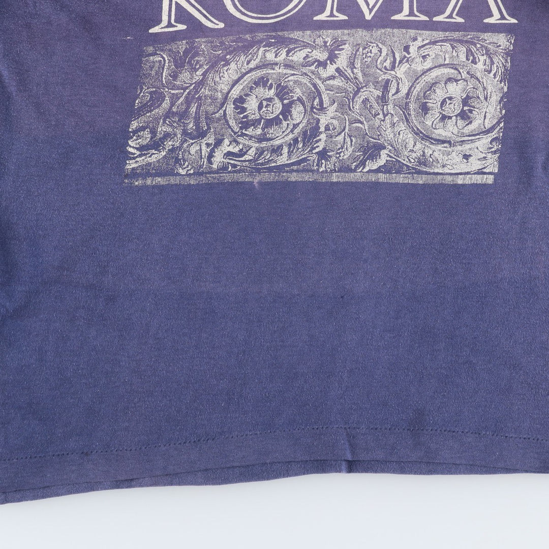 ~90'S Carisma ROMA Print T-Shirt, Men's XL equivalent, Vintage cotton purple type Vintage Second Hand