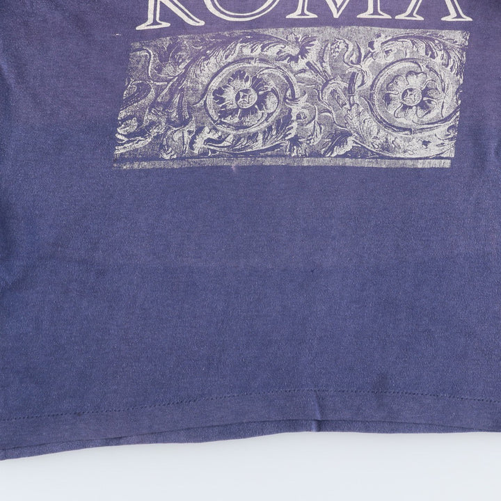 ~90'S Carisma ROMA Print T-Shirt, Men's XL equivalent, Vintage cotton purple type Vintage Second Hand