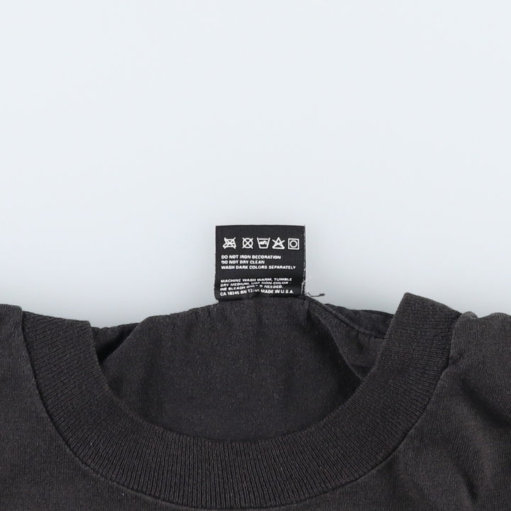 90'S Fruit of the Loom Dare Print T-Shirt, Made in USA, Men's XL equivalent, Vintage cotton black type Vintage Second Hand
