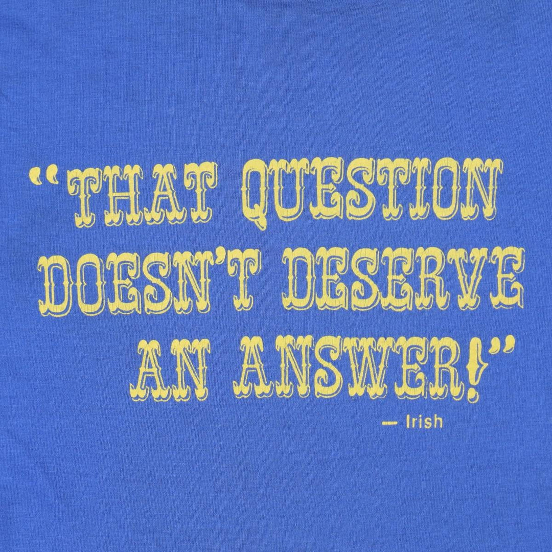 80'S Hanes Fifty-Fifty Blue Tag Message Print T-Shirt, Made in USA, Men's Size L (approx.), Vintage cotton blue type Vintage Second Hand