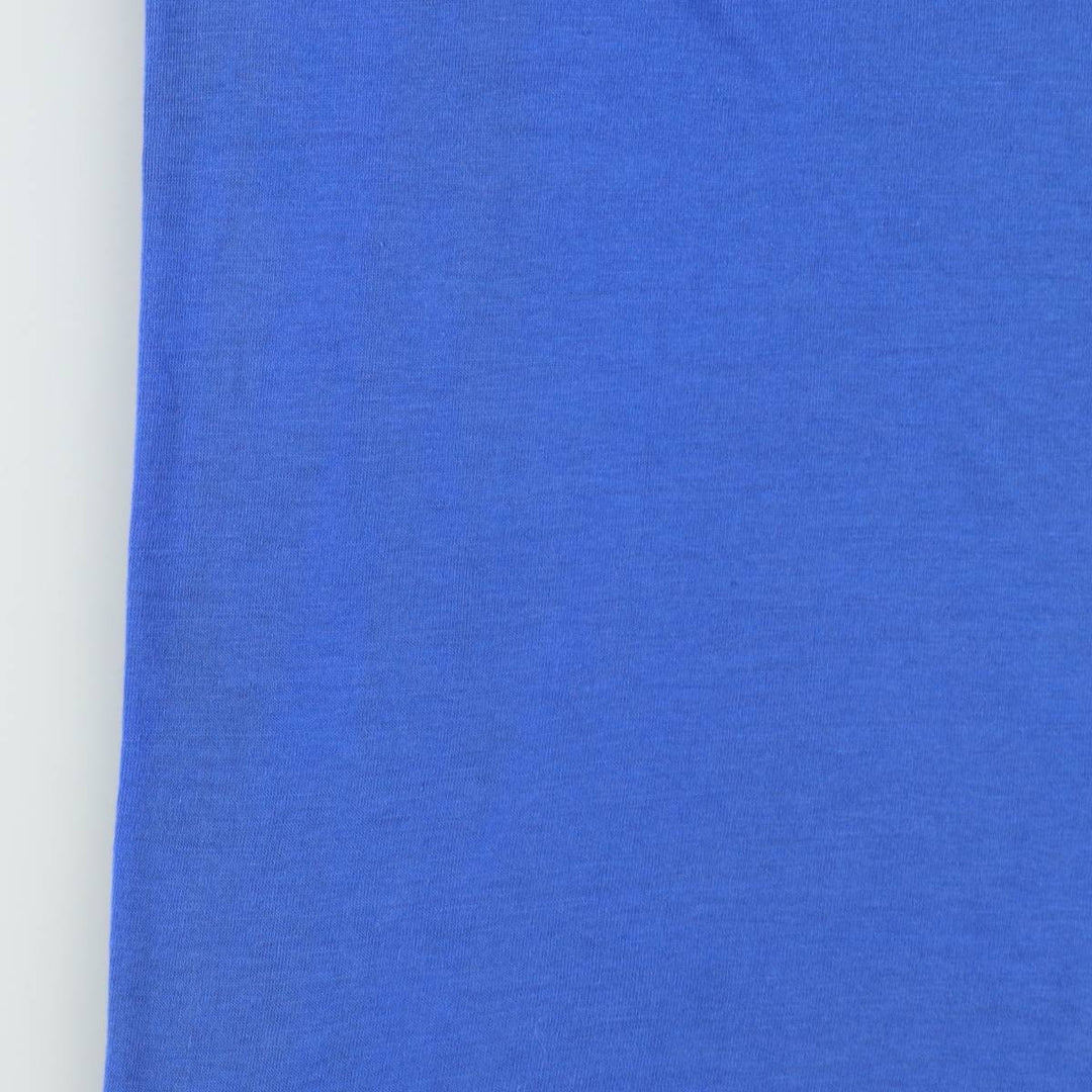 80'S Hanes Fifty-Fifty Blue Tag Message Print T-Shirt, Made in USA, Men's Size L (approx.), Vintage cotton blue type Vintage Second Hand