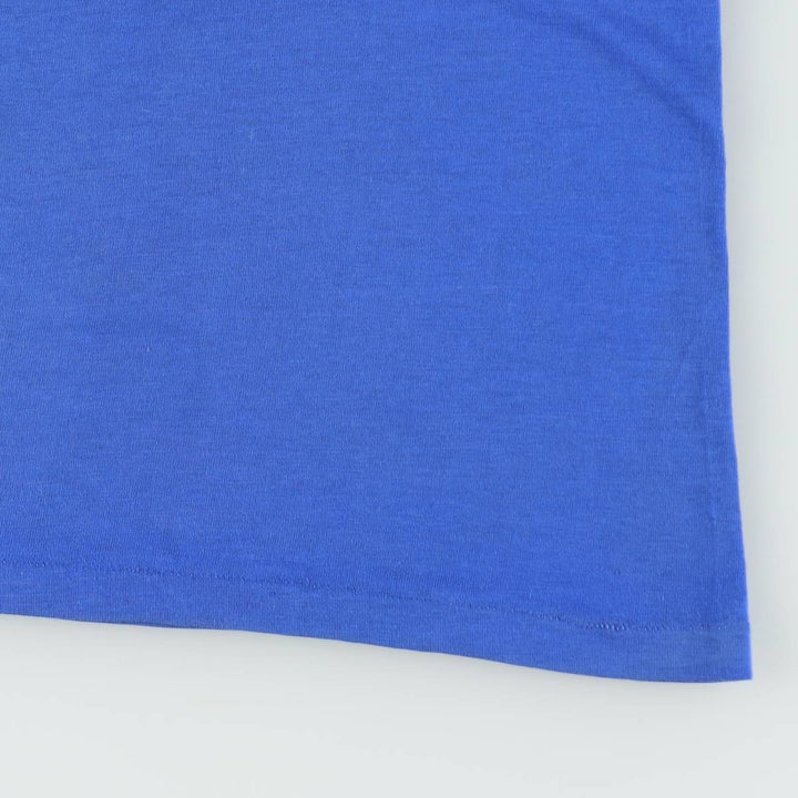 80'S Hanes Fifty-Fifty Blue Tag Message Print T-Shirt, Made in USA, Men's Size L (approx.), Vintage cotton blue type Vintage Second Hand