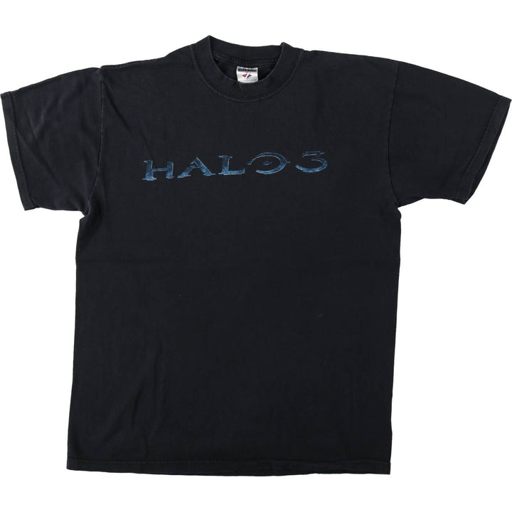 90s-00'S Jerzees HALO 3 Advertising T-shirt, Men's Size M (approx.) cotton black type Vintage Second Hand
