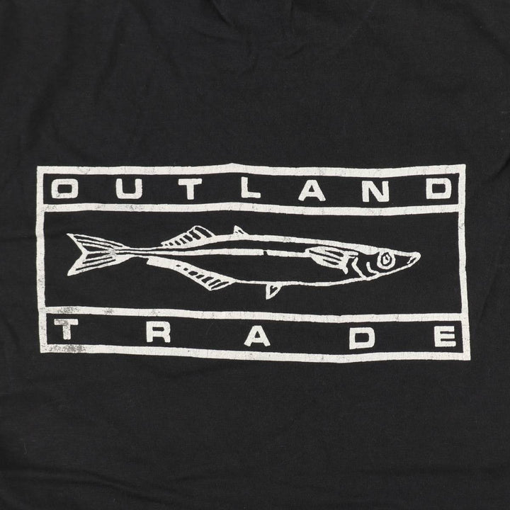 80'S ONEITA Print T-Shirt, Made in USA, Men's Size L (Equivalent), Vintage cotton black type Vintage Second Hand