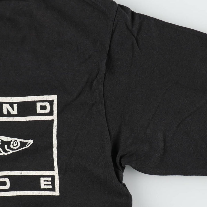 80'S ONEITA Print T-Shirt, Made in USA, Men's Size L (Equivalent), Vintage cotton black type Vintage Second Hand