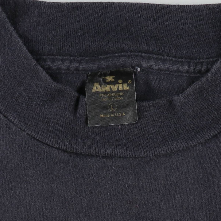 1980'S Anvil, Boston Museum of Fine Arts, Renoir Exhibition Art T-shirt, Made in USA, Men's Size L (approx.), Vintage cotton black type Vintage Second Hand