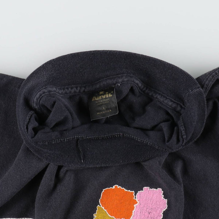 1980'S Anvil, Boston Museum of Fine Arts, Renoir Exhibition Art T-shirt, Made in USA, Men's Size L (approx.), Vintage cotton black type Vintage Second Hand