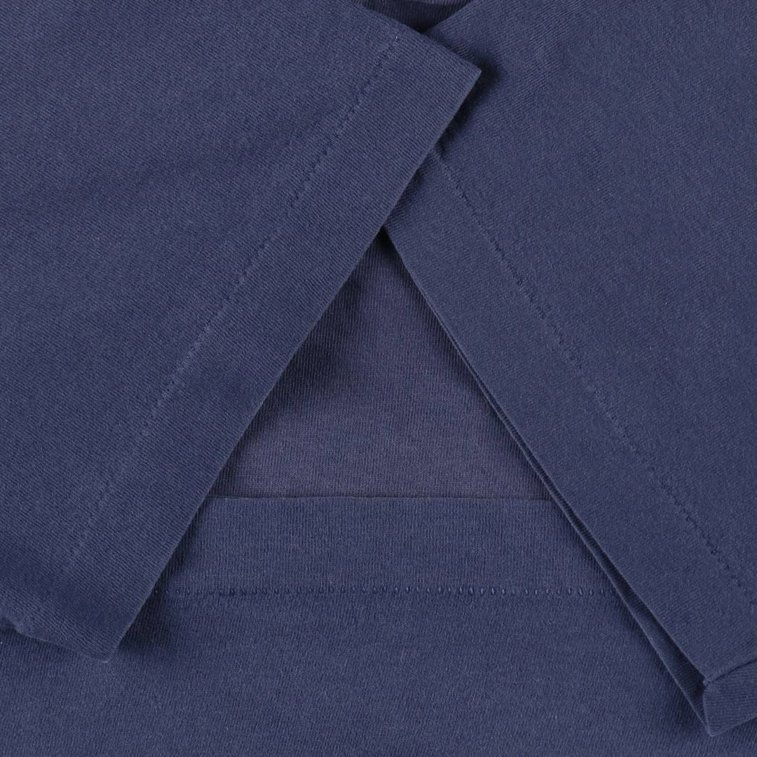 90'S Fruit of the Loom Short-Sleeve Logo T-Shirt, Men's Size L (Equivalent), Vintage cotton navy blue type Vintage Second Hand