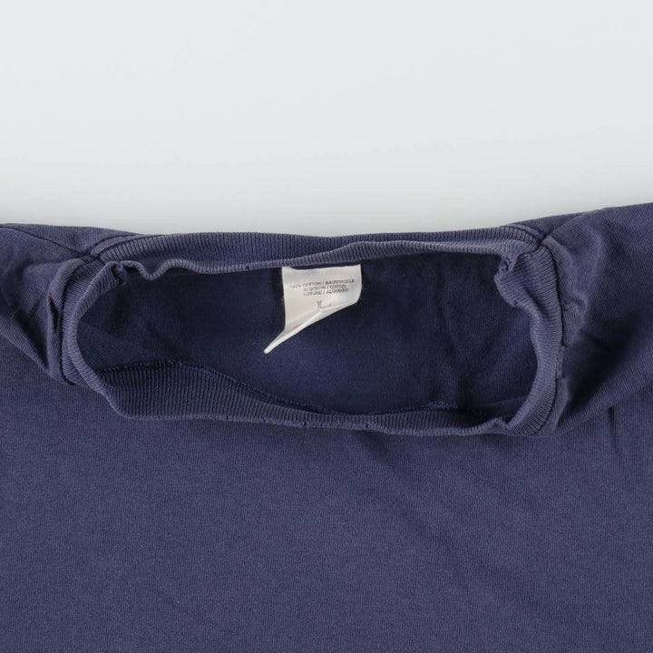 90'S Fruit of the Loom Short-Sleeve Logo T-Shirt, Men's Size L (Equivalent), Vintage cotton navy blue type Vintage Second Hand