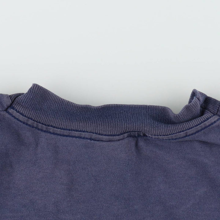 90'S Fruit of the Loom Short-Sleeve Logo T-Shirt, Men's Size L (Equivalent), Vintage cotton navy blue type Vintage Second Hand