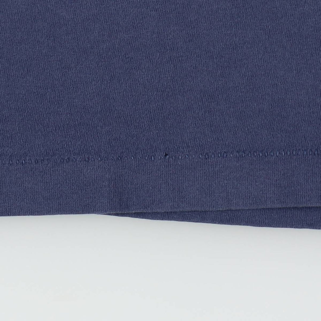 90'S Fruit of the Loom Short-Sleeve Logo T-Shirt, Men's Size L (Equivalent), Vintage cotton navy blue type Vintage Second Hand