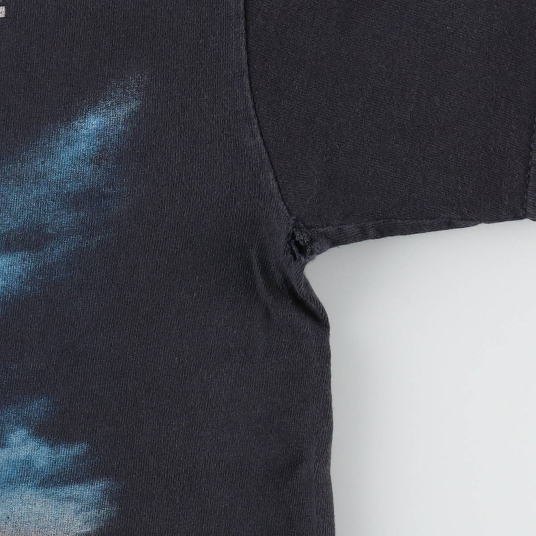 Delta PRO WEIGHT Printed T-Shirt, Men's Size M (equivalent) cotton Charcoal Vintage Second Hand