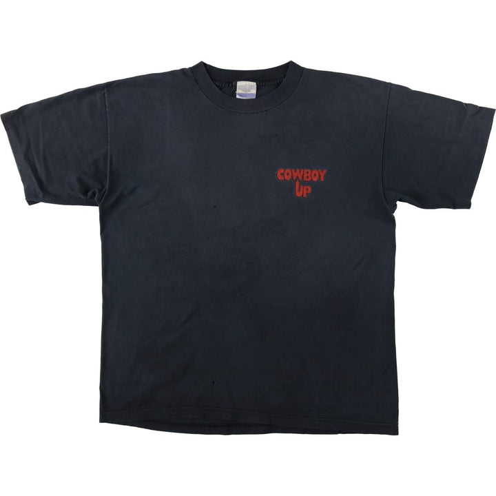 90'S RODEO GEAR Print T-Shirt, Made in USA, Men's XL equivalent, Vintage cotton Charcoal Vintage Second Hand