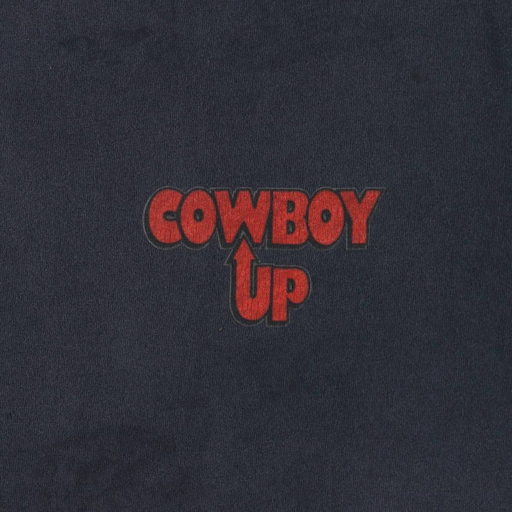 90'S RODEO GEAR Print T-Shirt, Made in USA, Men's XL equivalent, Vintage cotton Charcoal Vintage Second Hand