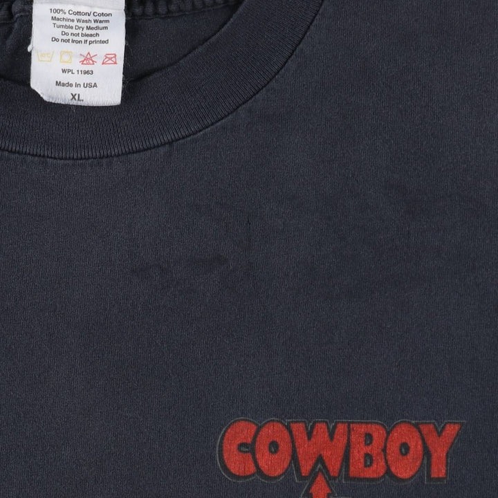 90'S RODEO GEAR Print T-Shirt, Made in USA, Men's XL equivalent, Vintage cotton Charcoal Vintage Second Hand