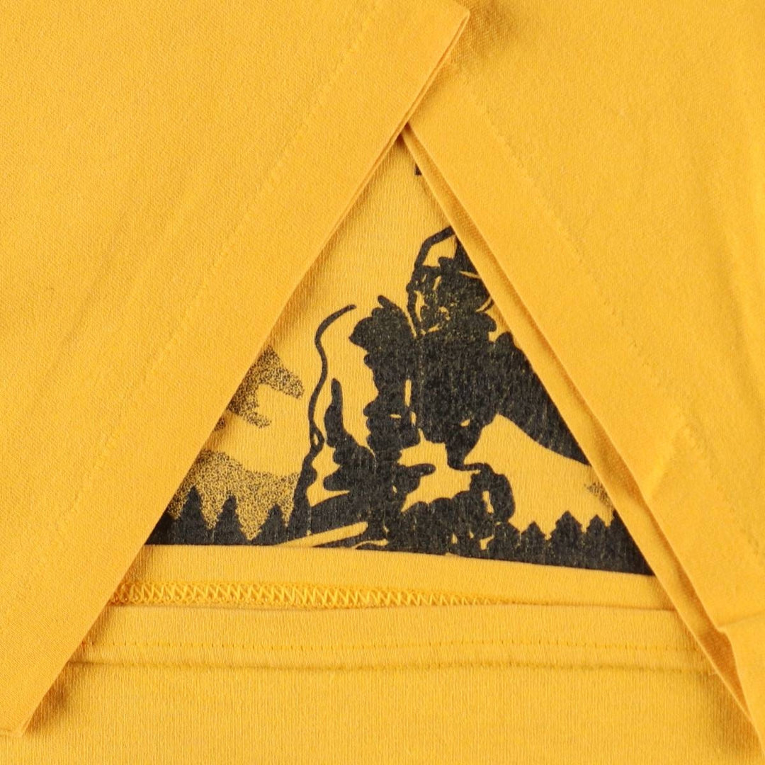 90'S Hanes HEAVYWEIGHT 50 cotton yellow type Vintage Second Hand