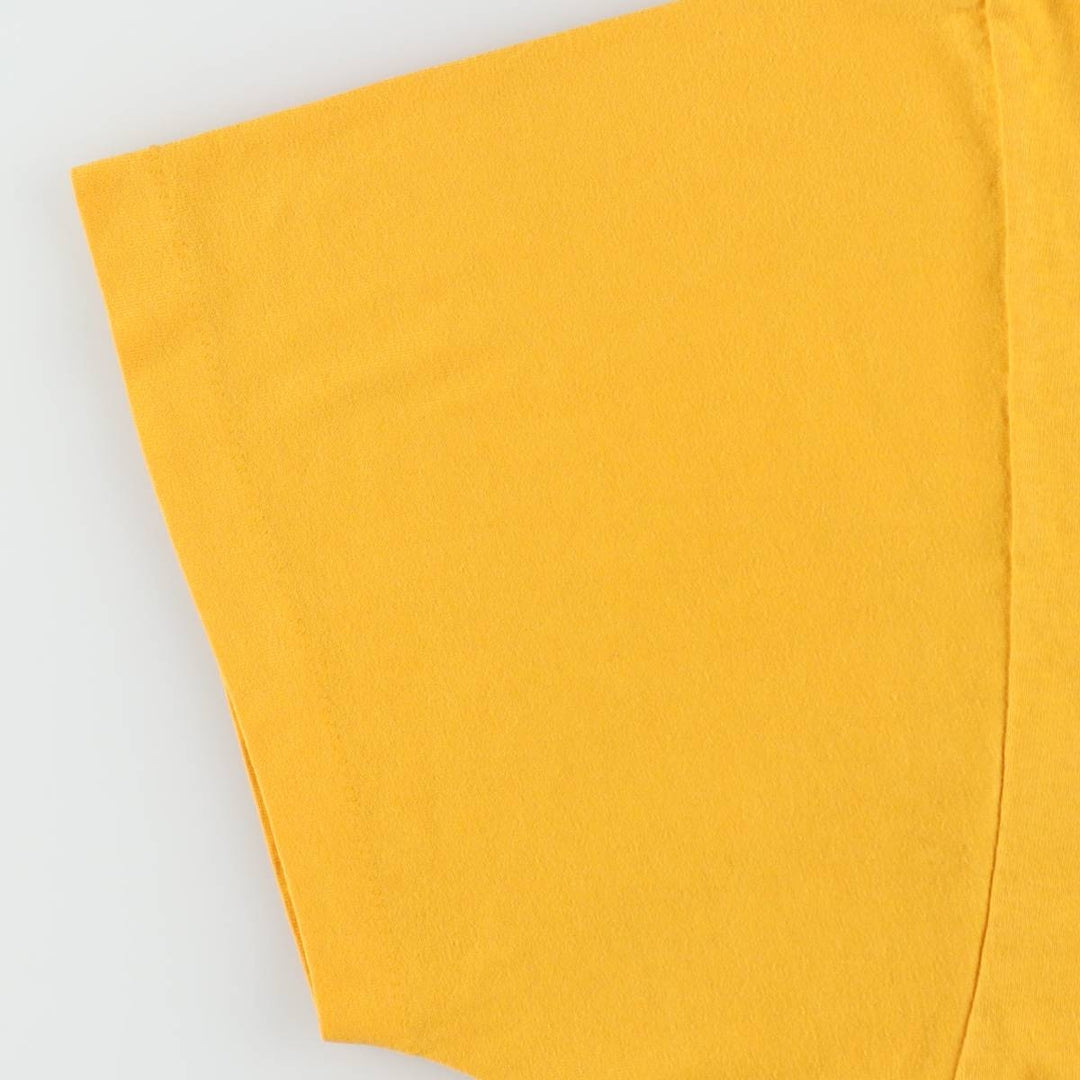 90'S Hanes HEAVYWEIGHT 50 cotton yellow type Vintage Second Hand
