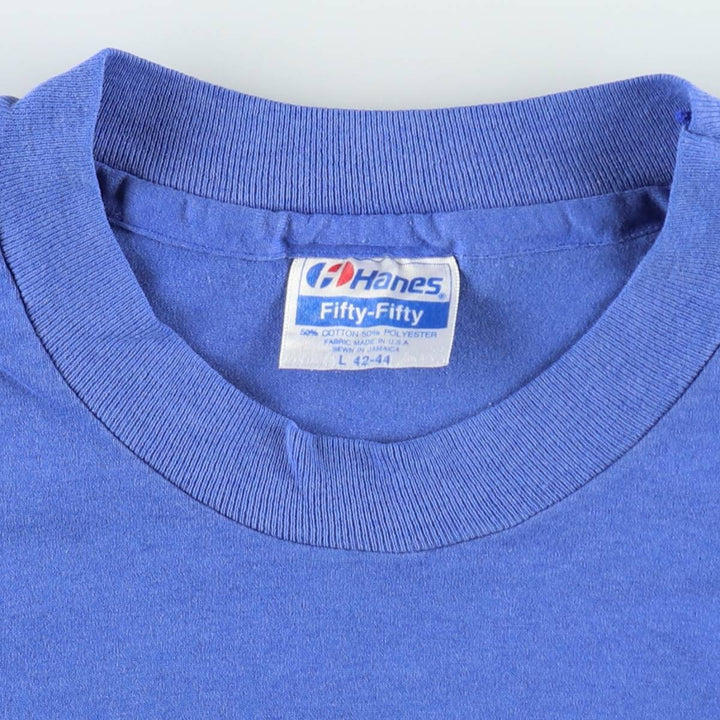 80'S Hanes Dodgers Bakersfield Dodgers sports print T-shirt, men's size L (approx.), vintage. cotton blue type Vintage Second Hand