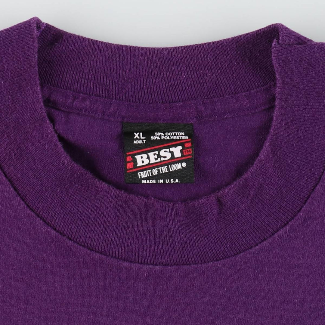90'S Fruit of the Loom Easter Print T-Shirt, Made in USA, Men's XL equivalent, Vintage cotton purple type Vintage Second Hand