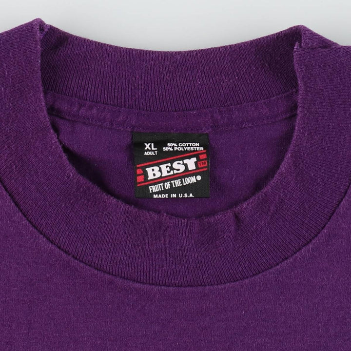 90'S Fruit of the Loom Easter Print T-Shirt, Made in USA, Men's XL equivalent, Vintage cotton purple type Vintage Second Hand