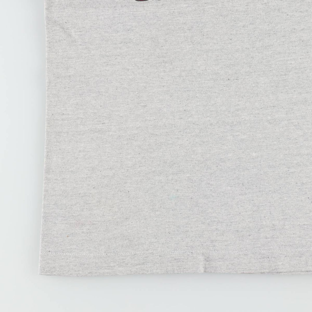 90'S Fruit of the Loom printed T-shirt, made in the USA, men's size L, vintage cotton gray type Vintage Second Hand