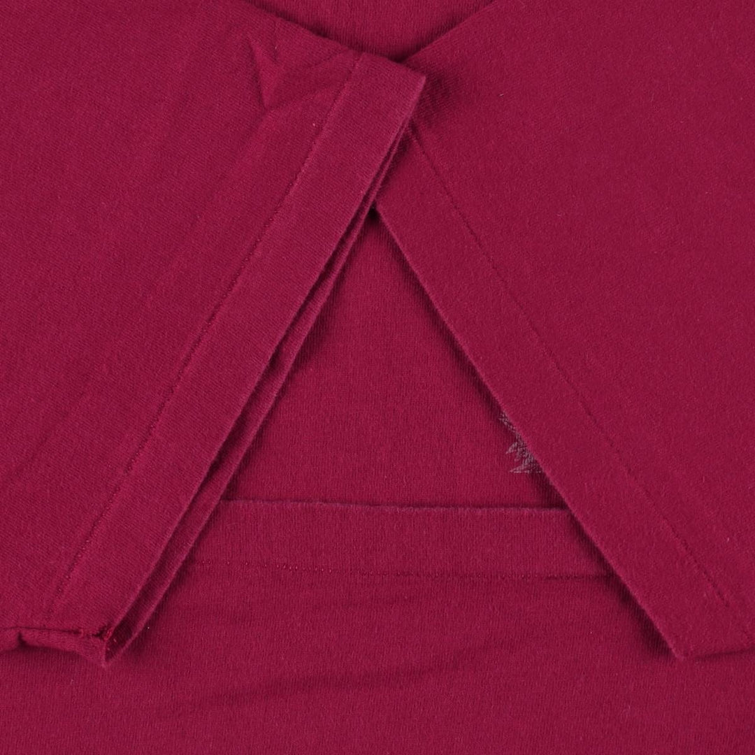90s-00'S Hanes Heavyweight Printed T-Shirt, Men's Size XL (approx.) cotton burgundy type Vintage Second Hand