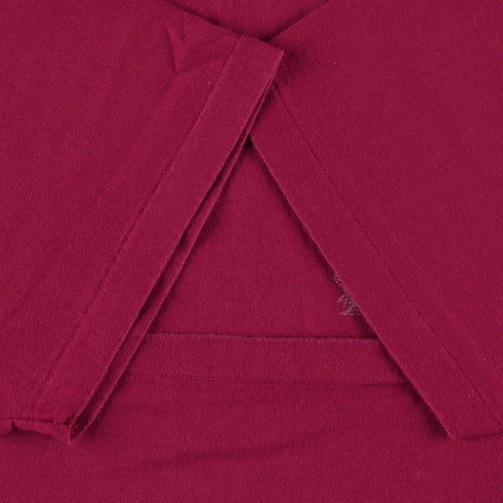 90s-00'S Hanes Heavyweight Printed T-Shirt, Men's Size XL (approx.) cotton burgundy type Vintage Second Hand
