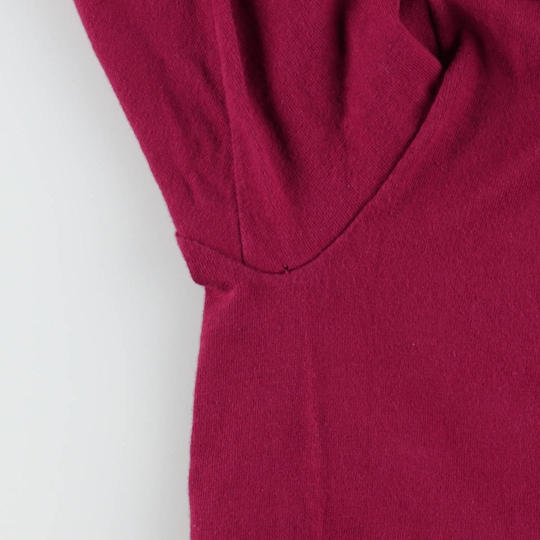 90s-00'S Hanes Heavyweight Printed T-Shirt, Men's Size XL (approx.) cotton burgundy type Vintage Second Hand