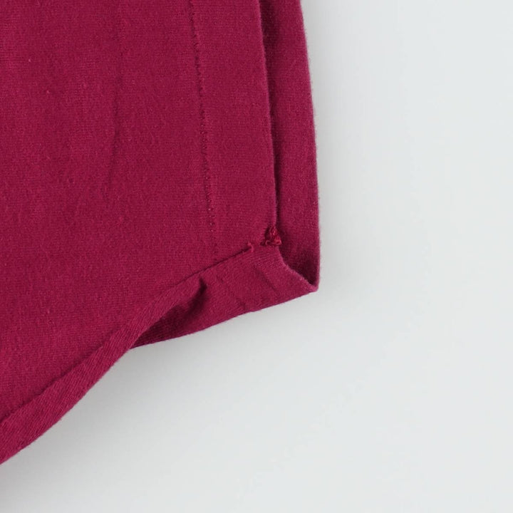 90s-00'S Hanes Heavyweight Printed T-Shirt, Men's Size XL (approx.) cotton burgundy type Vintage Second Hand