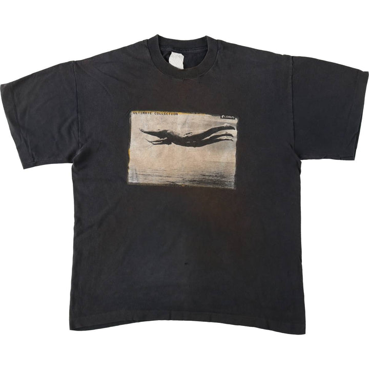 ~90'S Photo T-shirt, Men's Size M (approx.), Vintage unclear black type Vintage Second Hand