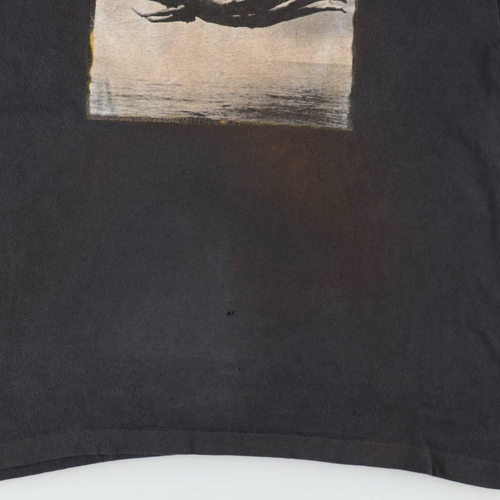 ~90'S Photo T-shirt, Men's Size M (approx.), Vintage unclear black type Vintage Second Hand