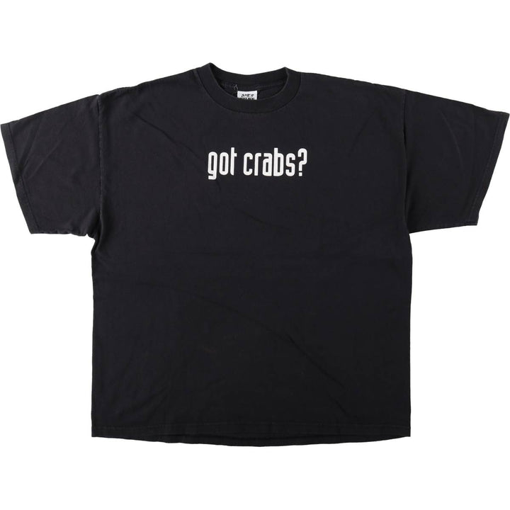 JOE'S STUFF parody print T-shirt, men's size XL. cotton black type Vintage Second Hand