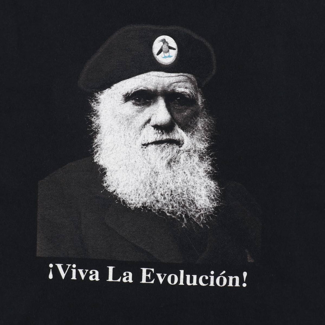 Gildan Charles Darwin Parody T-Shirt, Men's Size XL (approx.) cotton black type Vintage Second Hand