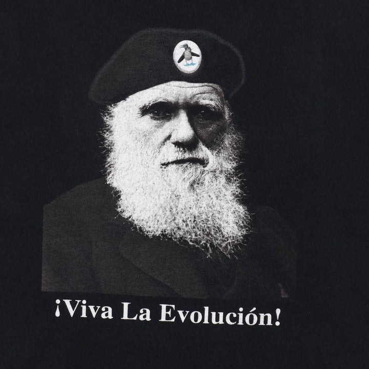 Gildan Charles Darwin Parody T-Shirt, Men's Size XL (approx.) cotton black type Vintage Second Hand