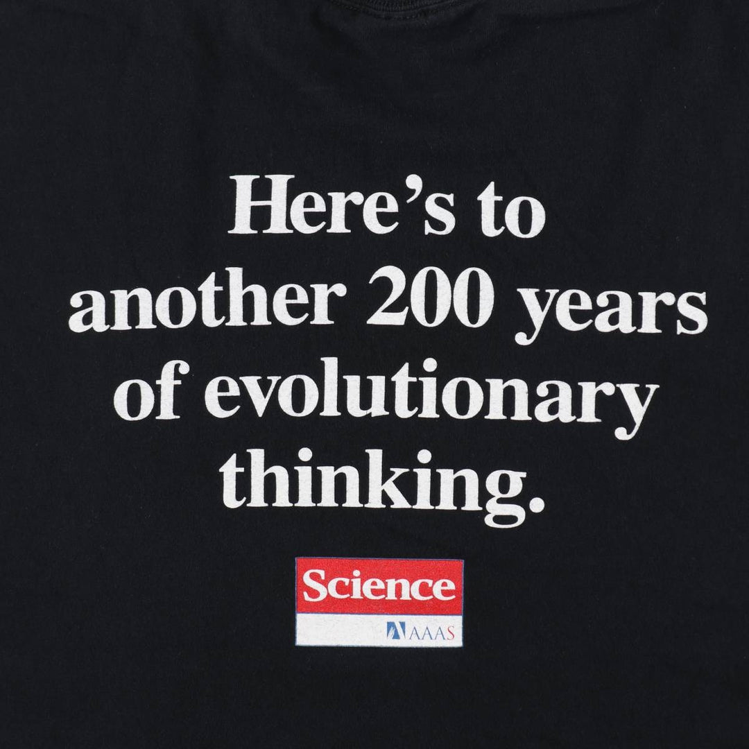 Gildan Charles Darwin Parody T-Shirt, Men's Size XL (approx.) cotton black type Vintage Second Hand