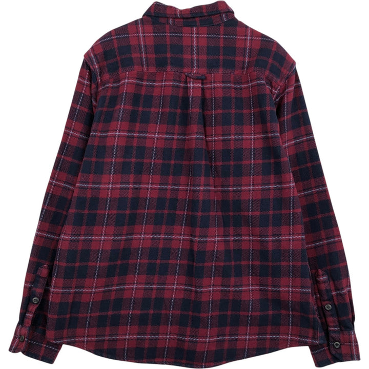 ORVIS Long Sleeve Flannel Check Shirt, Men's XL Size cotton red type Vintage Second Hand